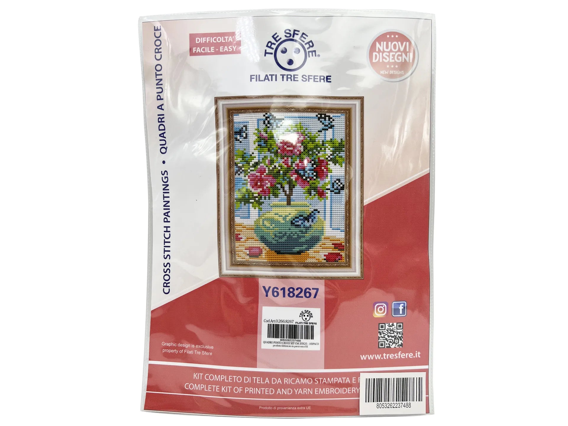 Bothy Threads Kit Punto Croce Mystique – Tela Aida 14 Pt Stampata, 26x26 Cm