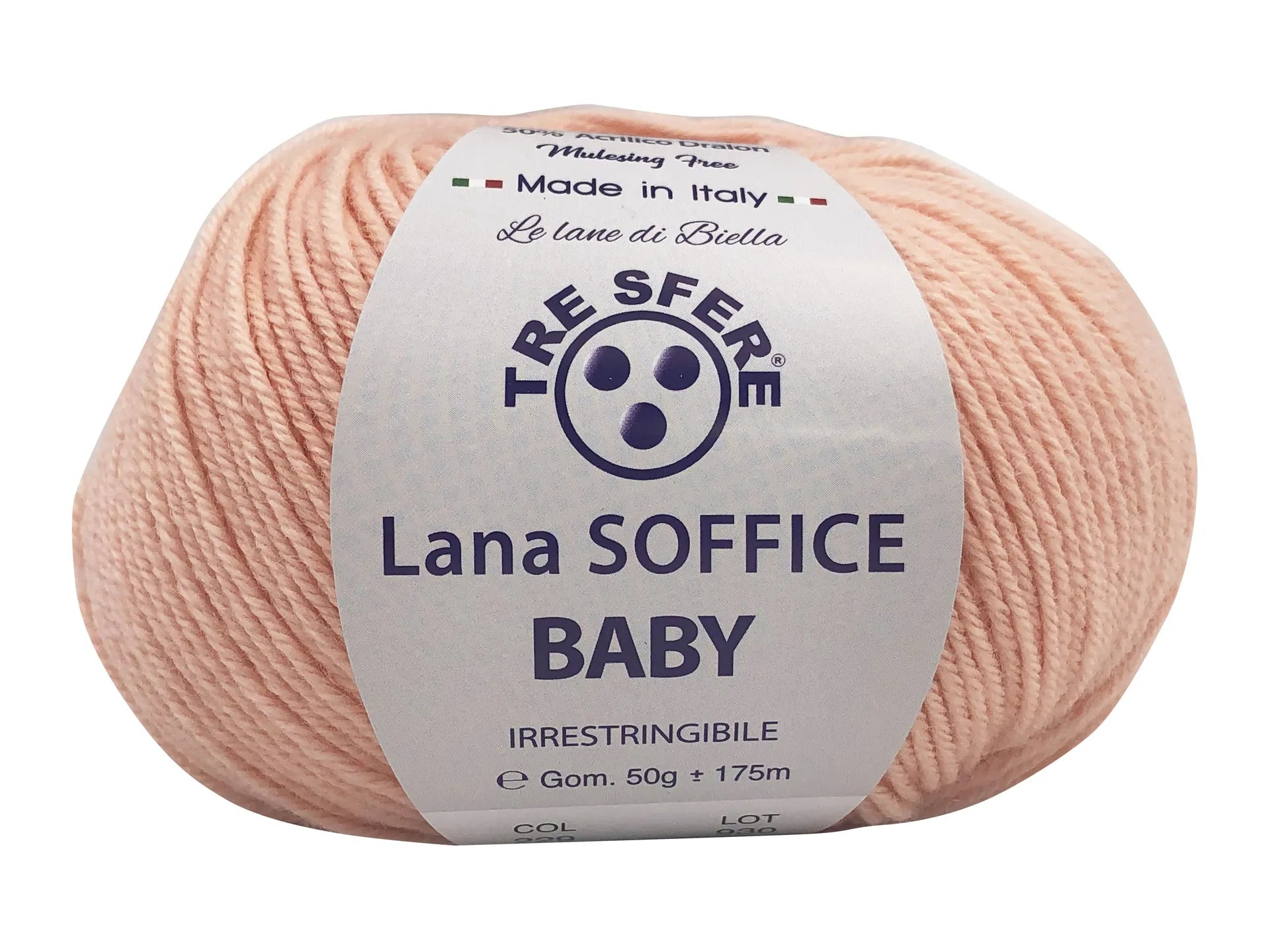 Gomitolo Lana Bimbo Wool Merinos Extrafine Baby Colore Verde Acqua 21