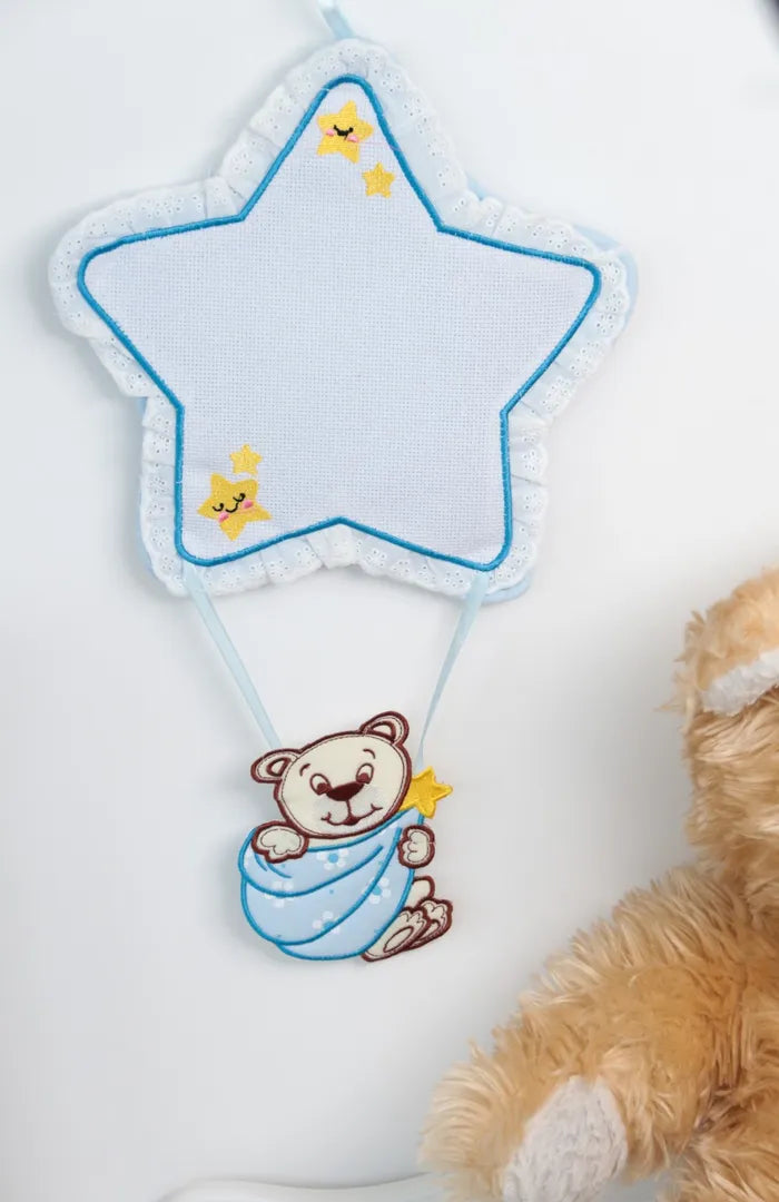 Fiocco Nascita da Ricamare - 40x30cm