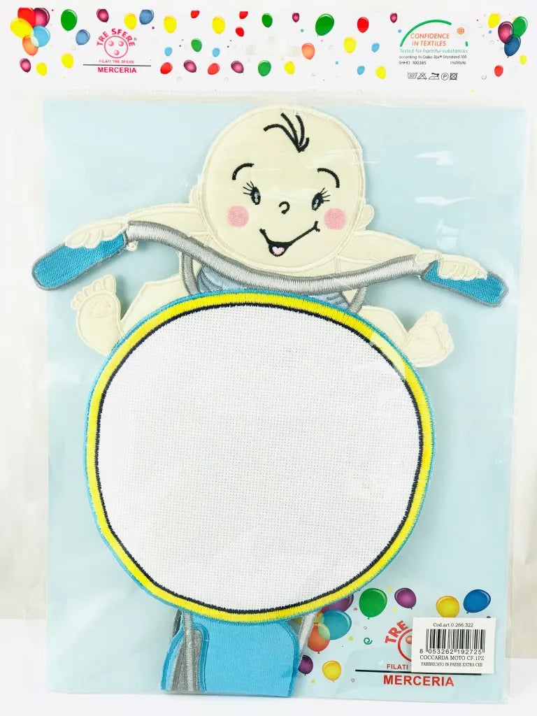 Fiocco Nascita da Ricamare - 40x30cm